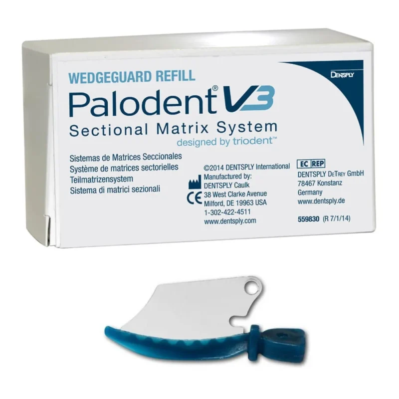Dentsply-Palodent-V3-wedgeguard-S-tumesinine-koos-kiiluga-50tk-659830V.