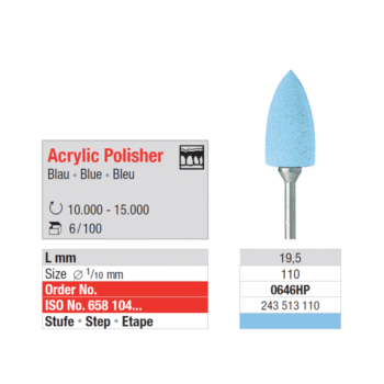Edenta-Poleer-akrueuelile-Acrylic-Polisher-leek-sinine-2-step-HP-0646HP