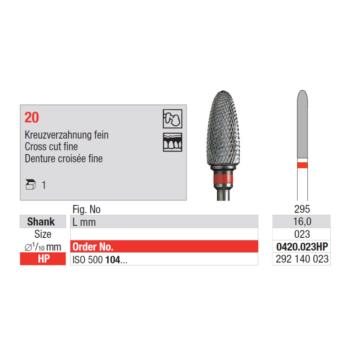 Edenta-TC-Cutter-cross-cut-fine-punane-HP-0420-023HP