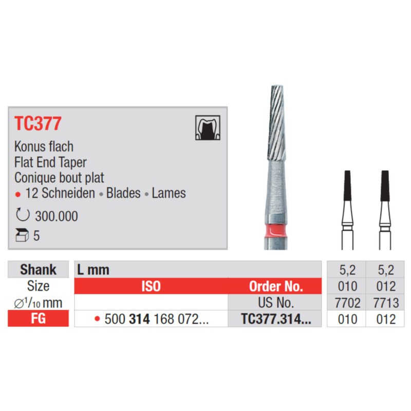 Edenta-TC-Finisher-koonus-12-laba-punane-FG-TC377