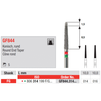Edenta-Teemantpuur-TwoGrit-koonus-uemar-pea-punaneroheline-GF844