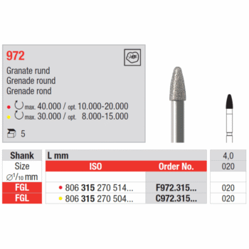 Edenta-Teemantpuur-grenade-uemar-pea-punane-FG-972