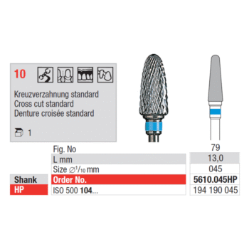 Edenta-TC-Cutter-cross-cut-coarse-abrasion-sinine-HP-5610-045HP