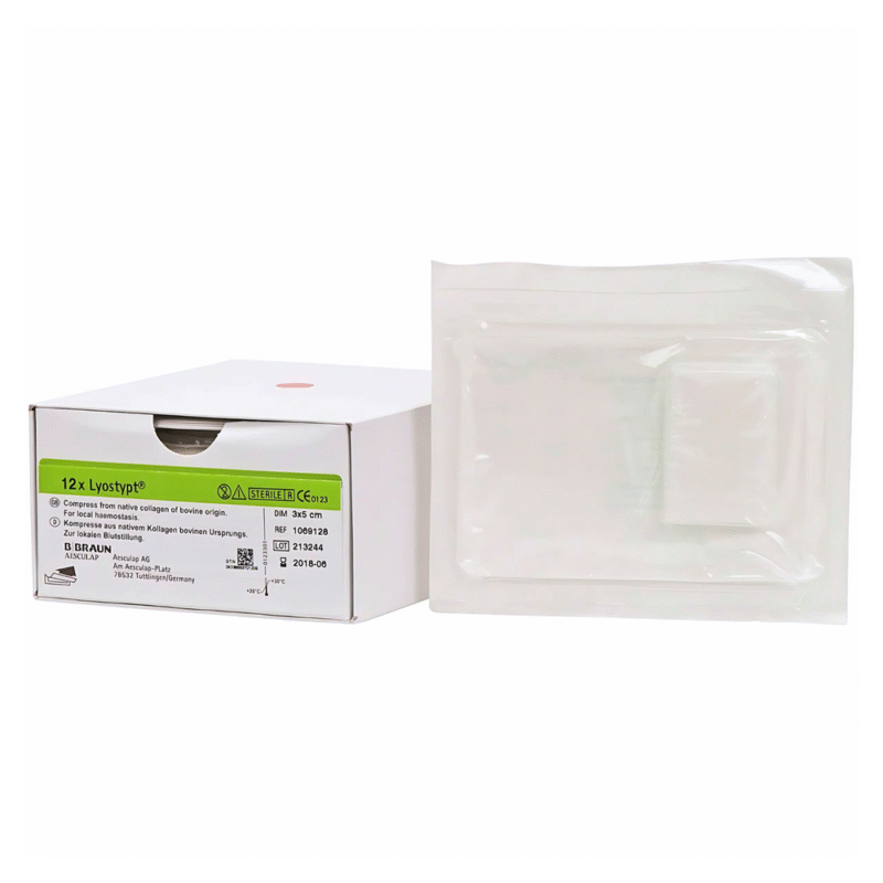 B-Braun-LYOSTYPT-3x5cm-Steriilne-hemostaatiline-kaesn-kollageeniga-1069128