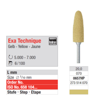 Edenta-Poleer-akrueuelile-Exa-technique-kollane-3-step-HP-6tk-HP-0657HP-6